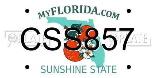 CSS857 Florida License Plate