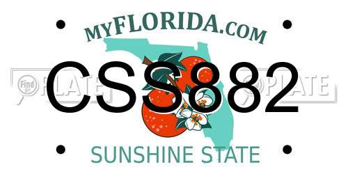 CSS882 Florida License Plate