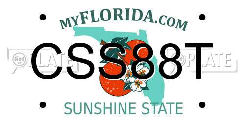 CSS88T Florida License Plate