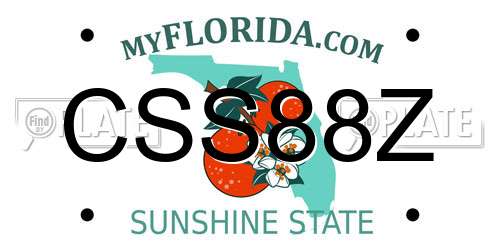 CSS88Z Florida License Plate