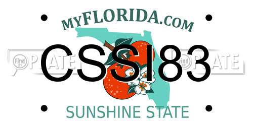 CSSI83 Florida License Plate