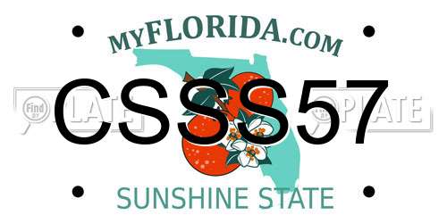 CSSS57 Florida License Plate