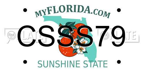 CSSS79 Florida License Plate