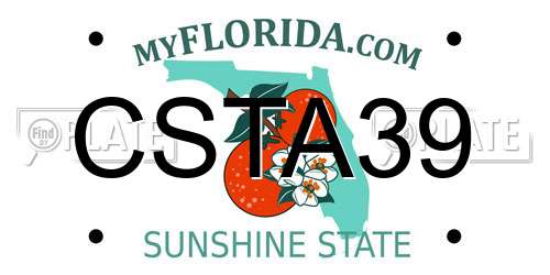 CSTA39 Florida License Plate