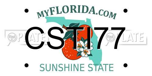CSTI77 Florida License Plate
