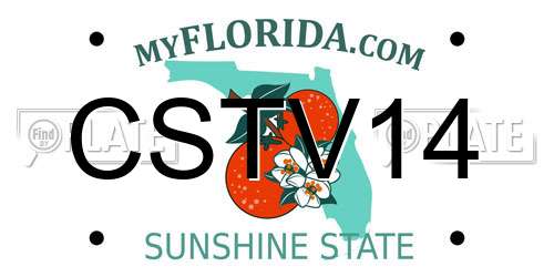 CSTV14 Florida License Plate
