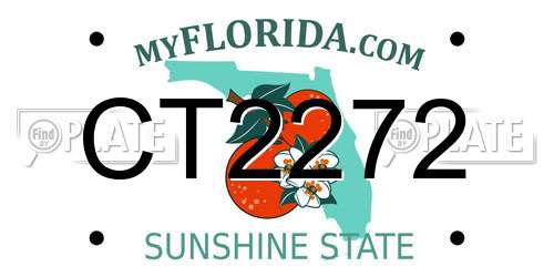 CT2272 Florida License Plate