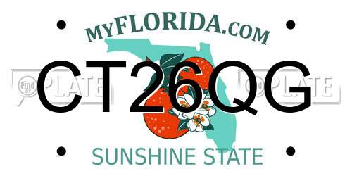 CT26QG Florida License Plate