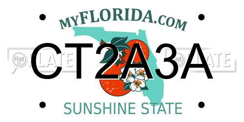 CT2A3A Florida License Plate