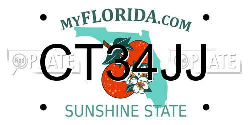 CT34JJ license plate in FL state