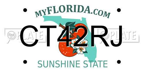 CT42RJ Florida License Plate