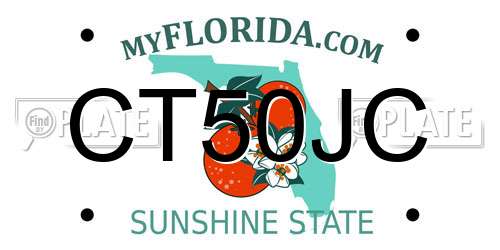 CT50JC Florida License Plate