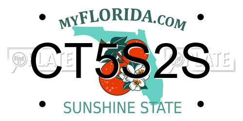 CT5S2S Florida License Plate