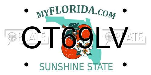 CT69LV Florida License Plate