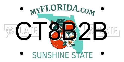 CT8B2B Florida License Plate