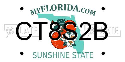 CT8S2B Florida License Plate