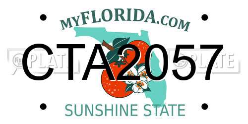 CTA2057 Florida License Plate
