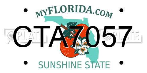 CTA7057 Florida License Plate