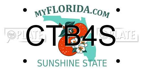 CTB4S Florida License Plate