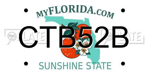 CTB52B Florida License Plate