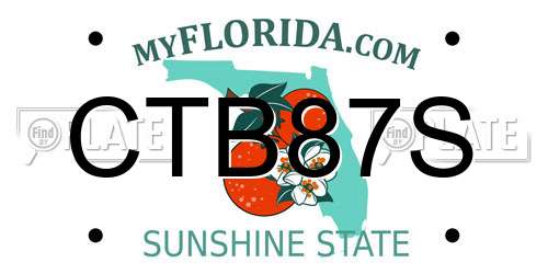 CTB87S Florida License Plate