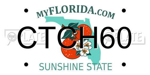 CTCH60 Florida License Plate