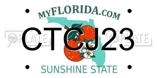 CTCJ23 Florida License Plate