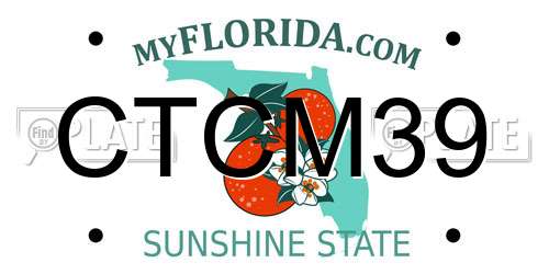 CTCM39 Florida License Plate