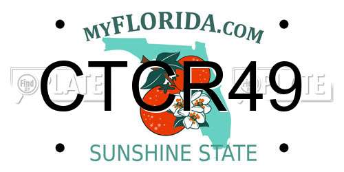 CTCR49 Florida License Plate