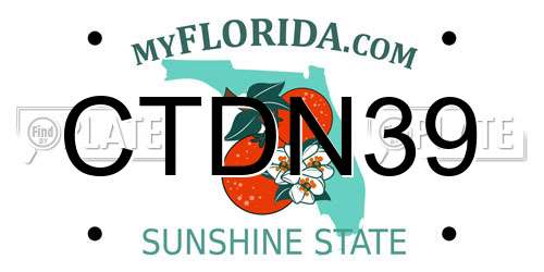 CTDN39 Florida License Plate