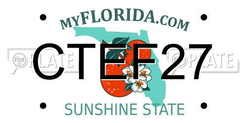 CTEF27 Florida License Plate