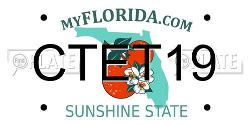 CTET19 Florida License Plate