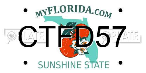 CTFD57 Florida License Plate