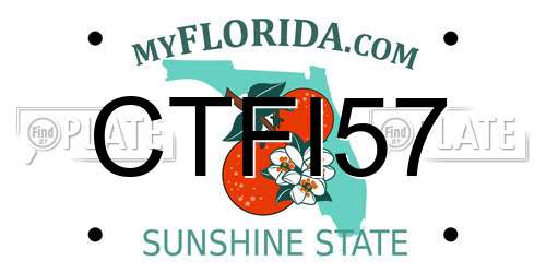 CTFI57 Florida License Plate