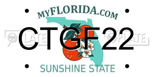 CTGF22 Florida License Plate