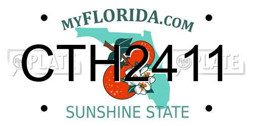 CTH2411 Florida License Plate