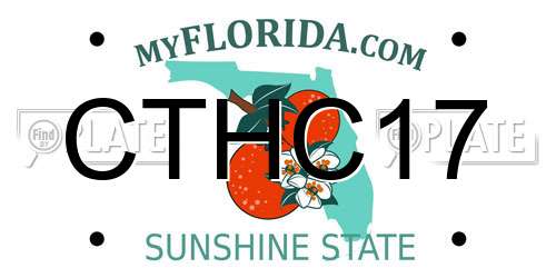 CTHC17 Florida License Plate