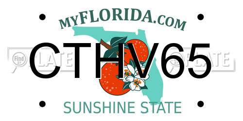 CTHV65 Florida License Plate