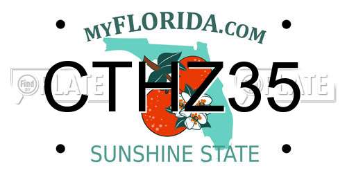 CTHZ35 Florida License Plate