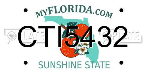 CTI5432 Florida License Plate