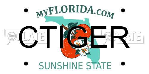CTIGER Florida License Plate