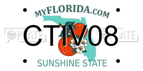 CTIV08 Florida License Plate