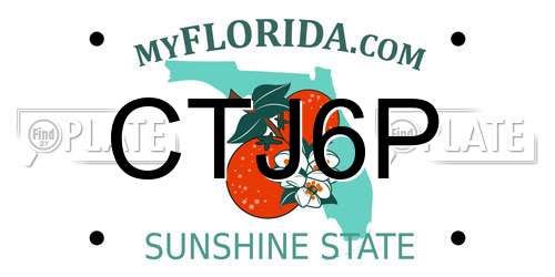 CTJ6P Florida License Plate
