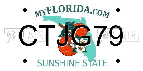 CTJG79 Florida License Plate