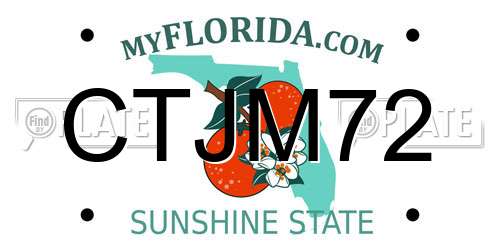 CTJM72 Florida License Plate