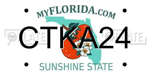 CTKA24 Florida License Plate