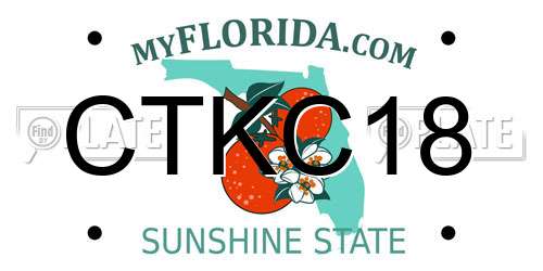 CTKC18 Florida License Plate