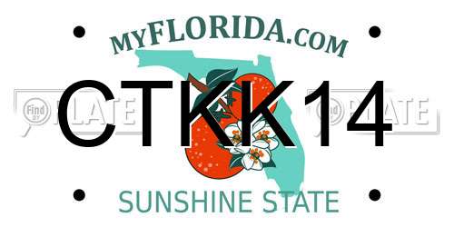 CTKK14 Florida License Plate