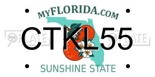 CTKL55 Florida License Plate