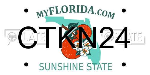 CTKN24 Florida License Plate